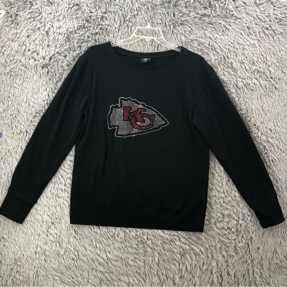 NFL Team Apparel Sweatshirt large KC Kansas City Chiefs Football Embellished - Picture 1 of 9